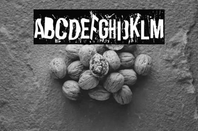 The end of work day Font examples