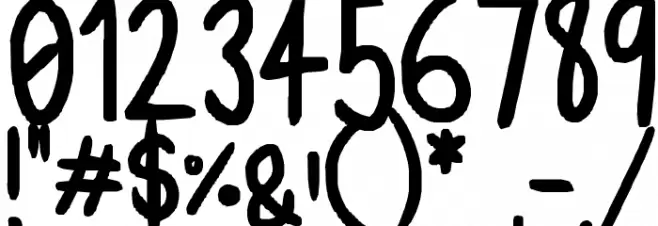 The first in a while Font OTHER CHARS