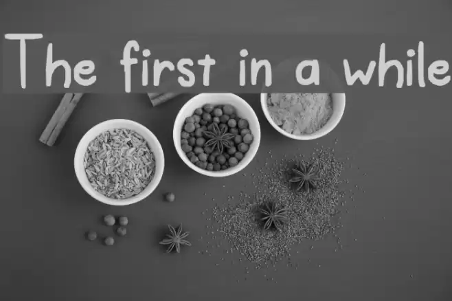 The first in a while Font examples
