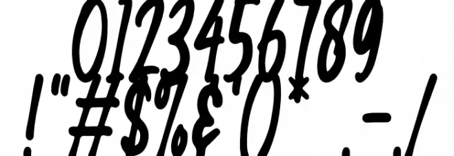 The flash Font OTHER CHARS