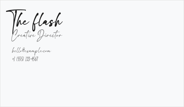 The flash Business Card