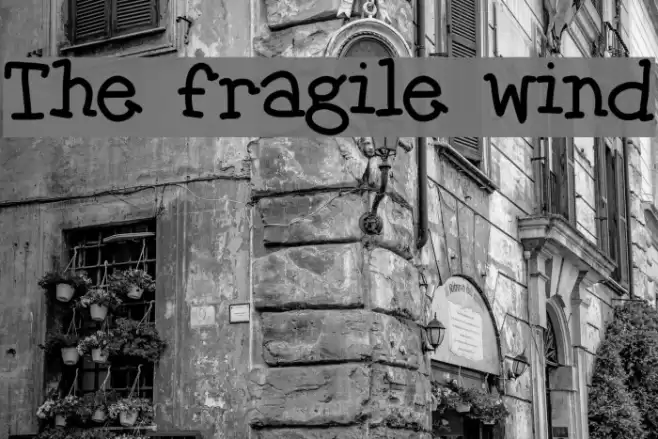 The fragile wind Font examples