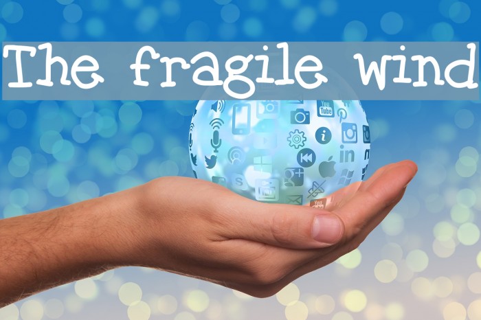 The fragile wind Font examples