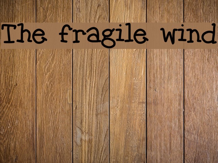 The fragile wind Font examples