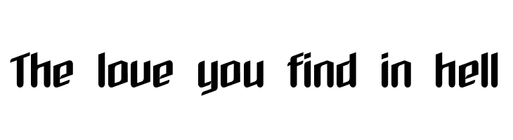 The love you find in hell  フリーフォントのダウンロード