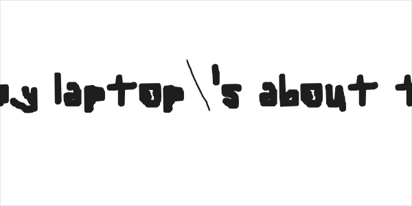 The power on my laptop's about to run out too Logo