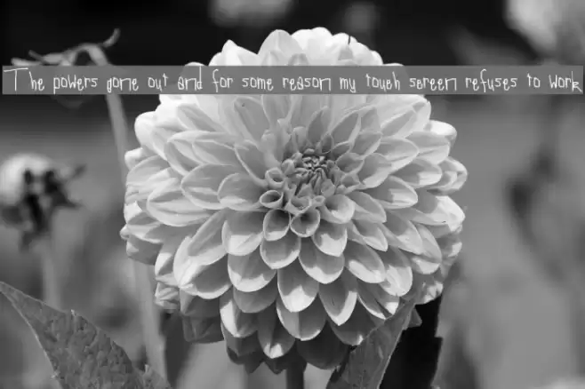 The powers gone out and for some reason my touch screen refuses to work फ़ॉन्ट examples