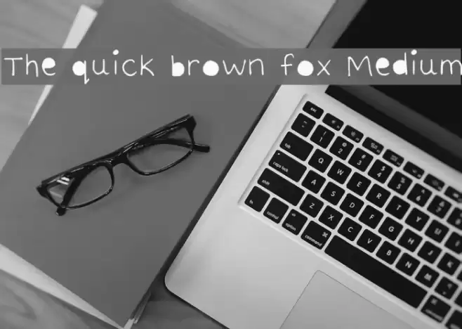 The quick brown fox Medium Font examples