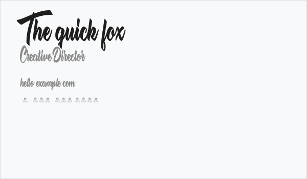 The quick fox Business Card