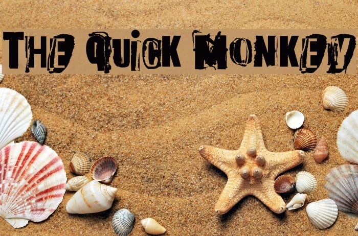 The quick monkey Font examples