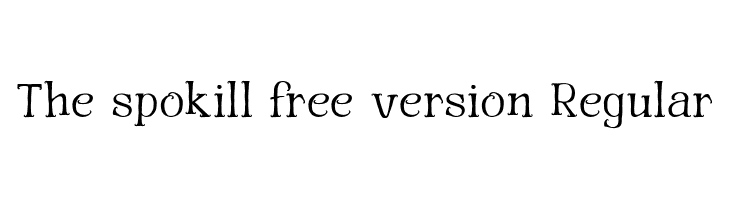 The spokill free version Regular  フリーフォントのダウンロード