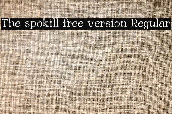The spokill free version Regular Example 1