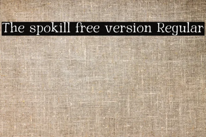 The spokill free version Regular Example 1
