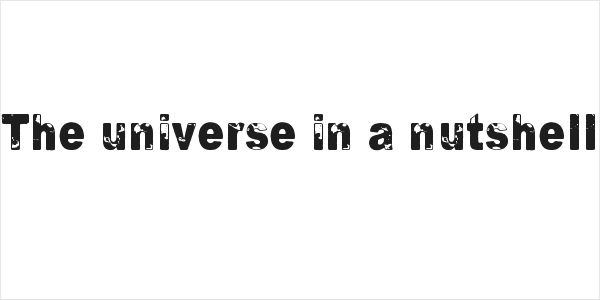The universe in a nutshell Logo