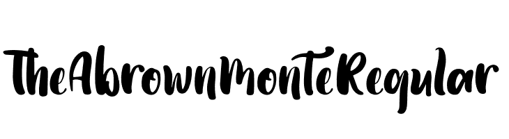TheAbrownMonteRegular  Free Fonts Download