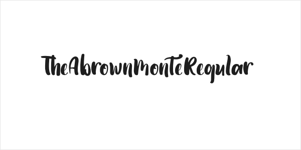 TheAbrownMonteRegular Logo