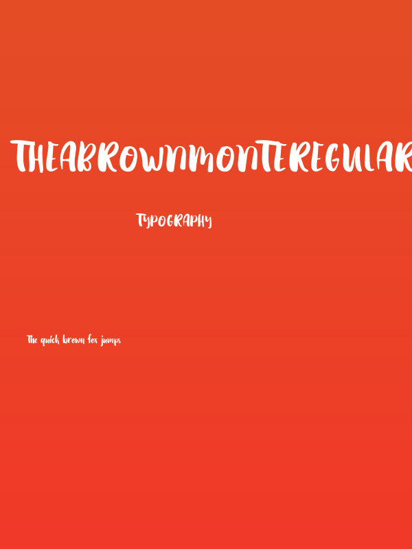 TheAbrownMonteRegular Poster