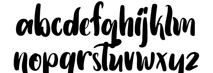 TheAbrownMonteRegular Font LOWERCASE