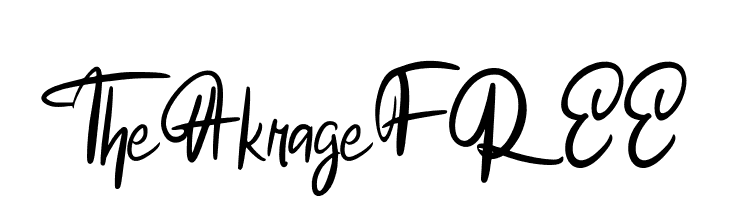 TheAkrageFREE  Frei Schriftart Herunterladen