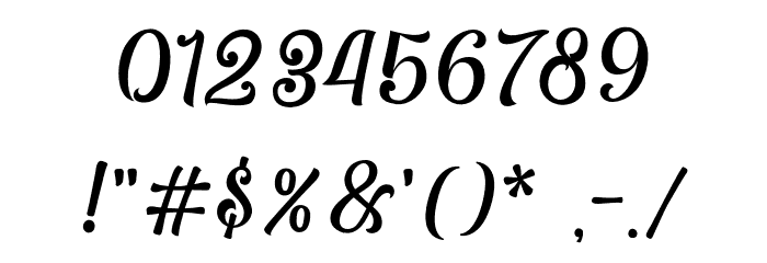 TheAmbertonDEMO Font OTHER CHARS