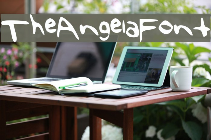TheAngelaFont Example 1