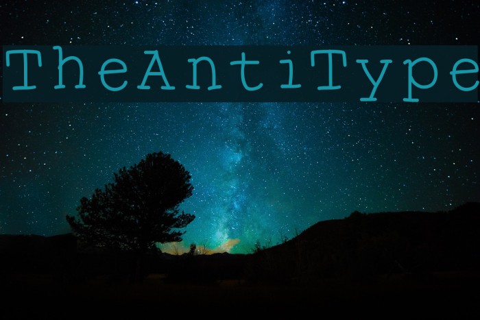 TheAntiType Font examples