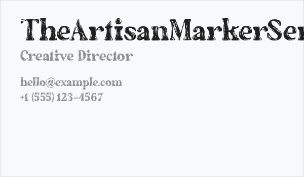 TheArtisanMarkerSerif-Regular Business Card