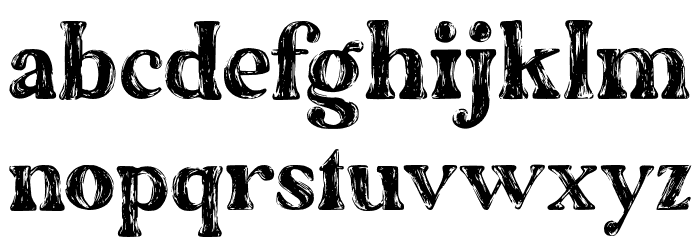 TheArtisanMarkerSerif-Regular Font LOWERCASE