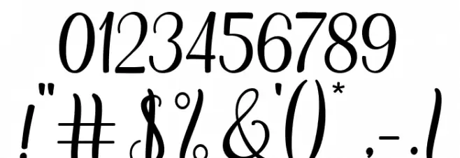 TheBeautifulNight Font OTHER CHARS