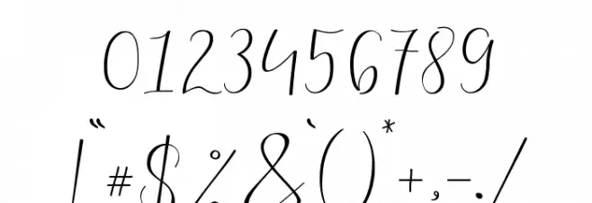 TheBellaria-Regular Font OTHER CHARS