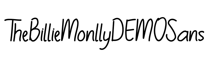 TheBillieMonlly DEMO Sans  Free Fonts Download