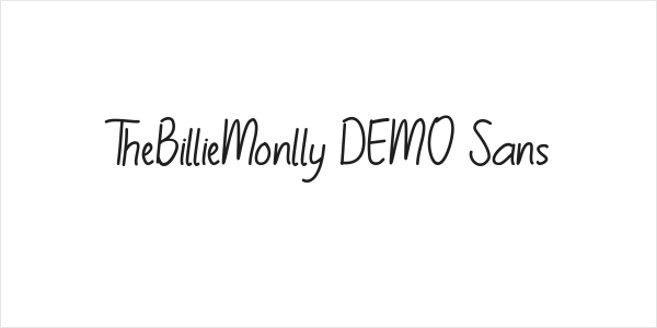 TheBillieMonlly DEMO Sans Logo