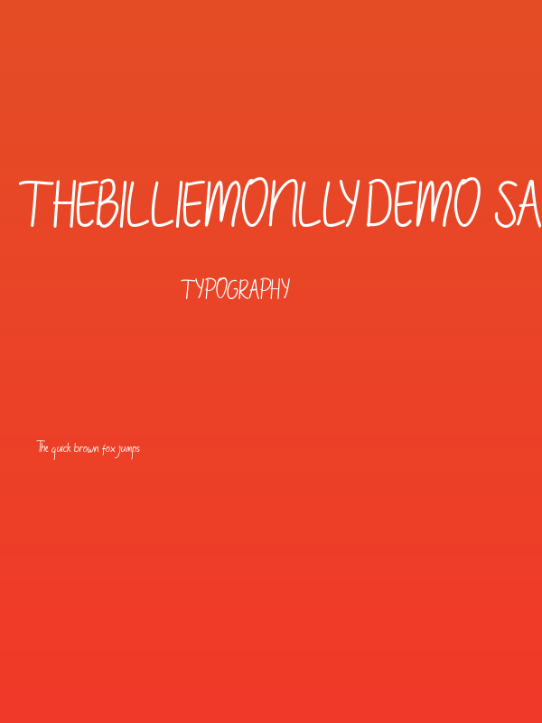 TheBillieMonlly DEMO Sans Poster