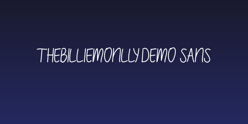 TheBillieMonlly DEMO Sans Social Header