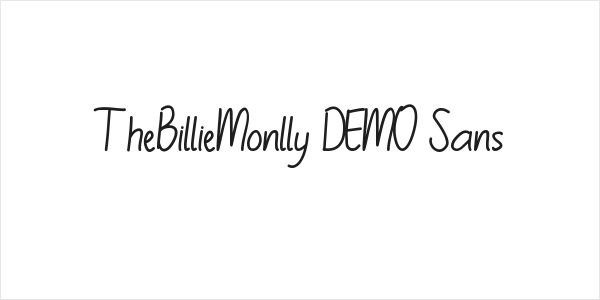 TheBillieMonlly DEMO Sans Logo