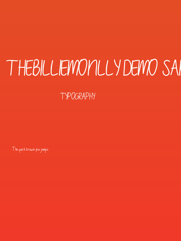 TheBillieMonlly DEMO Sans Poster