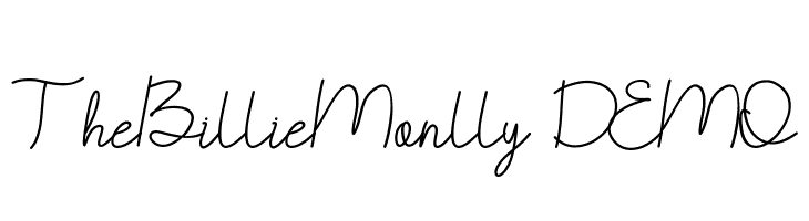TheBillieMonlly DEMO  免费字体下载