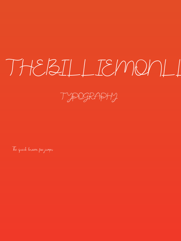 TheBillieMonlly DEMO Poster