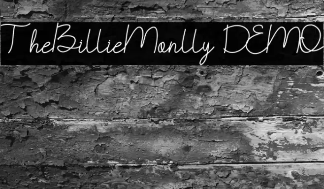 TheBillieMonlly DEMO Font examples