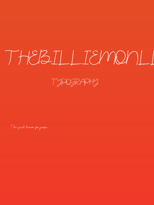TheBillieMonlly DEMO Poster
