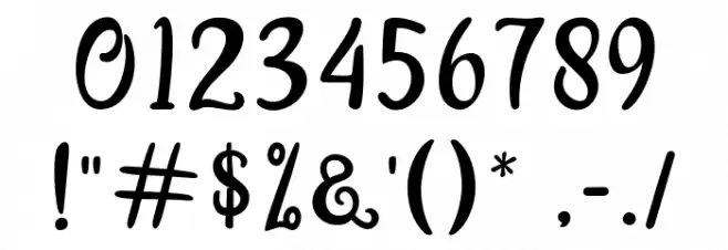 TheBillow Font OTHER CHARS