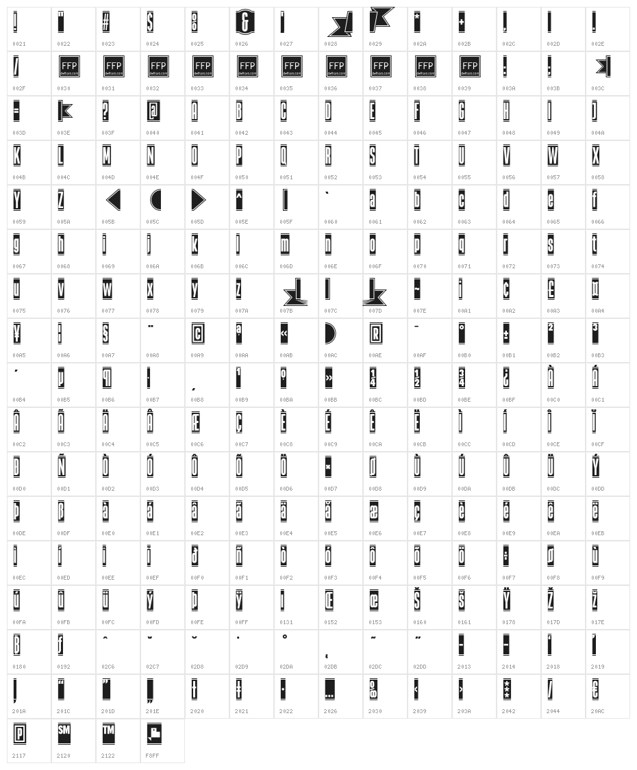 TheBlackBox Character Map
