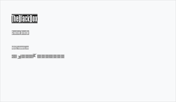 TheBlackBox Business Card