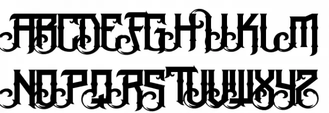 TheBlackVeilPro Шрифта ВЕРХНИЙ