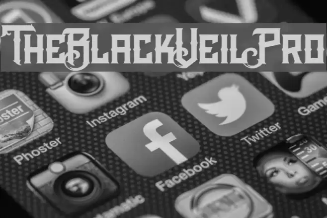 TheBlackVeilPro Font examples