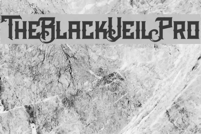 TheBlackVeilPro Font examples