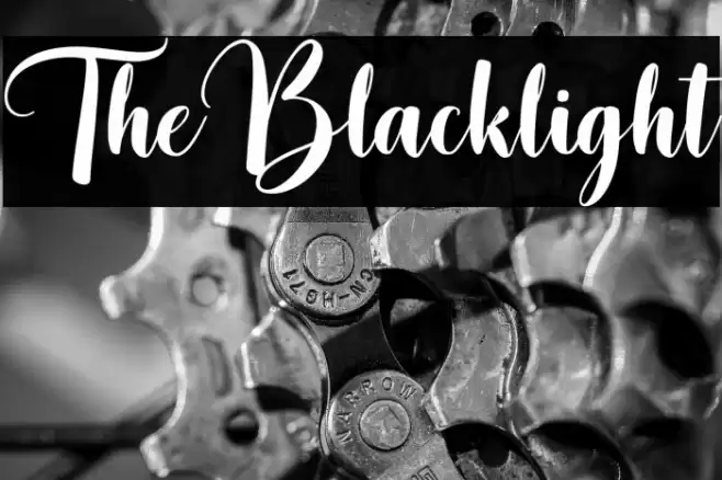 TheBlacklight Font examples