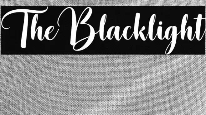 TheBlacklight Font examples