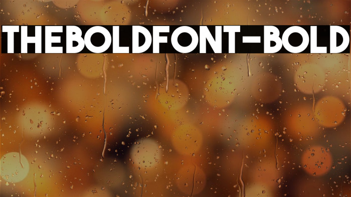 TheBoldFont-Bold Example 2
