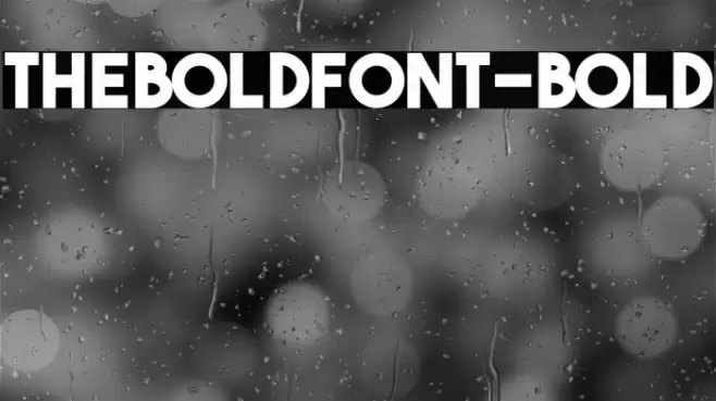 TheBoldFont-Bold Font examples